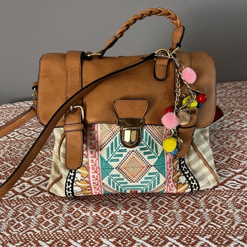 Aldo Boho Tan and Multicolor Women's Bag